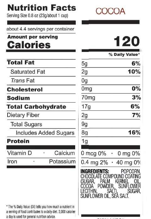 Cocoa Popcorn 3.6oz - Image 3